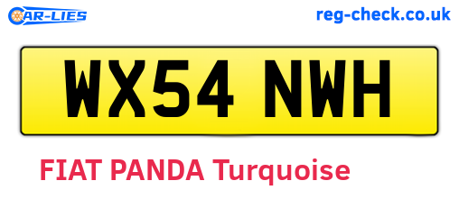 WX54NWH are the vehicle registration plates.