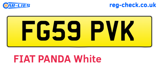 FG59PVK are the vehicle registration plates.