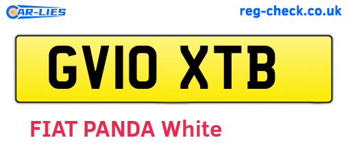 GV10XTB are the vehicle registration plates.
