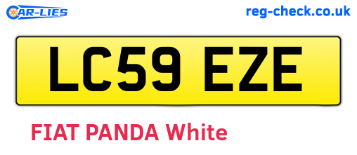 LC59EZE are the vehicle registration plates.