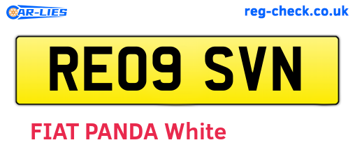 RE09SVN are the vehicle registration plates.