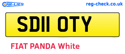 SD11OTY are the vehicle registration plates.