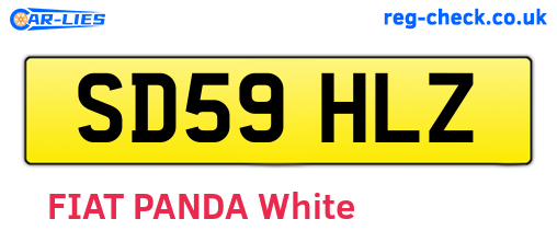 SD59HLZ are the vehicle registration plates.