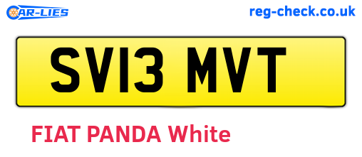 SV13MVT are the vehicle registration plates.