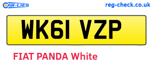 WK61VZP are the vehicle registration plates.