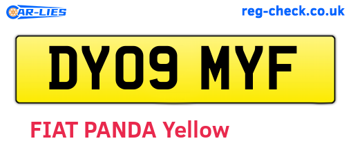 DY09MYF are the vehicle registration plates.