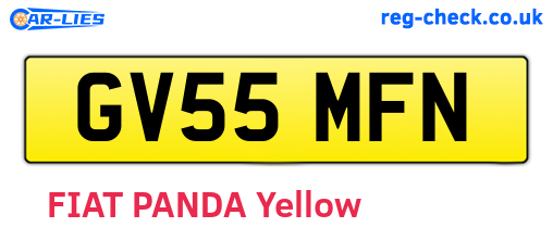 GV55MFN are the vehicle registration plates.