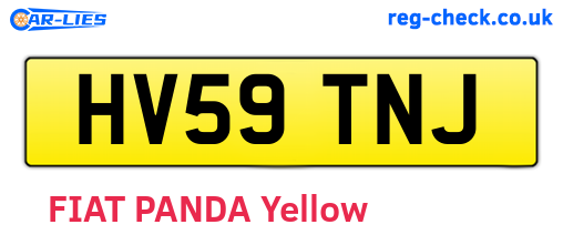 HV59TNJ are the vehicle registration plates.