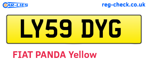 LY59DYG are the vehicle registration plates.