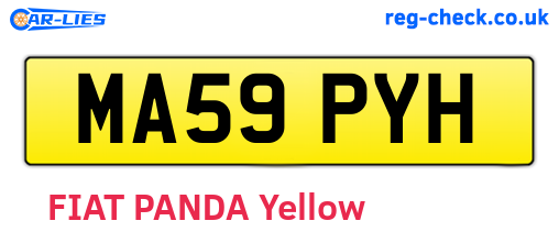 MA59PYH are the vehicle registration plates.