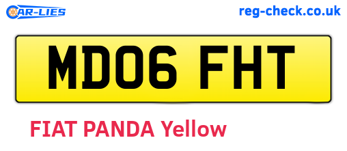 MD06FHT are the vehicle registration plates.