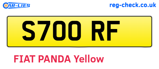 S70ORF are the vehicle registration plates.