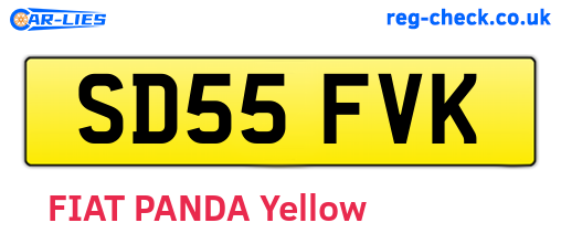 SD55FVK are the vehicle registration plates.