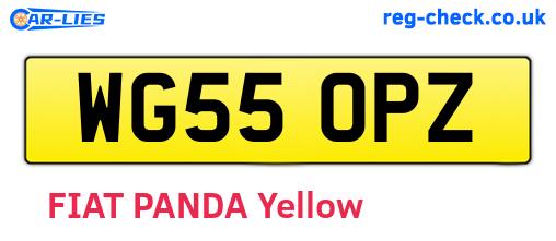 WG55OPZ are the vehicle registration plates.