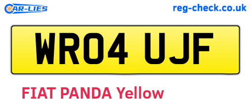 WR04UJF are the vehicle registration plates.