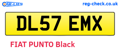 DL57EMX are the vehicle registration plates.