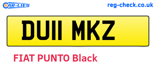 DU11MKZ are the vehicle registration plates.