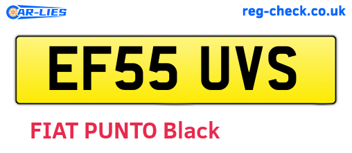 EF55UVS are the vehicle registration plates.