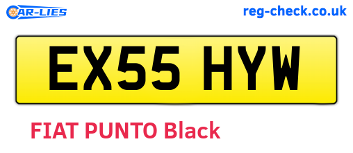 EX55HYW are the vehicle registration plates.