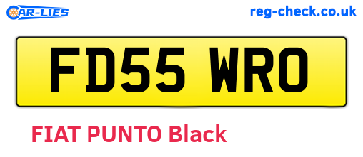 FD55WRO are the vehicle registration plates.