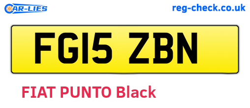 FG15ZBN are the vehicle registration plates.