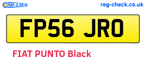 FP56JRO are the vehicle registration plates.