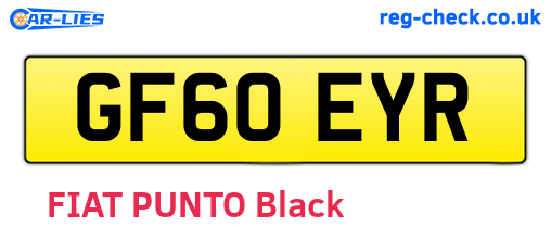 GF60EYR are the vehicle registration plates.