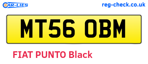 MT56OBM are the vehicle registration plates.