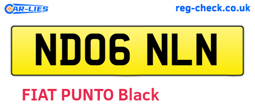 ND06NLN are the vehicle registration plates.