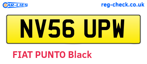 NV56UPW are the vehicle registration plates.