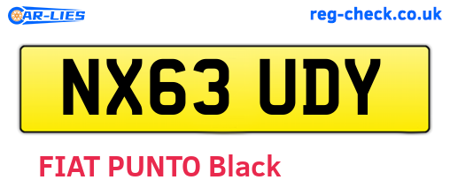 NX63UDY are the vehicle registration plates.