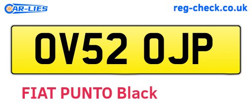 OV52OJP are the vehicle registration plates.
