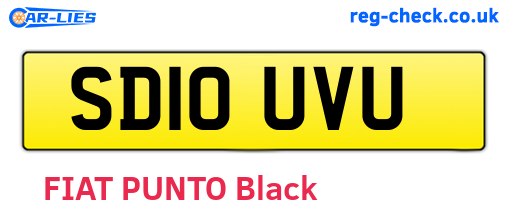 SD10UVU are the vehicle registration plates.
