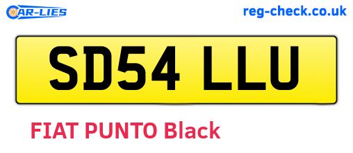 SD54LLU are the vehicle registration plates.