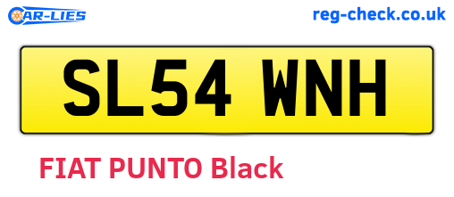 SL54WNH are the vehicle registration plates.