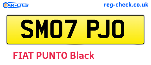 SM07PJO are the vehicle registration plates.