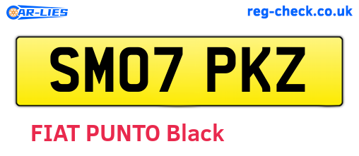 SM07PKZ are the vehicle registration plates.