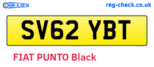 SV62YBT are the vehicle registration plates.