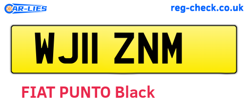 WJ11ZNM are the vehicle registration plates.