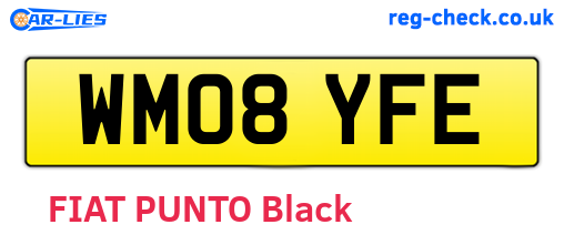 WM08YFE are the vehicle registration plates.