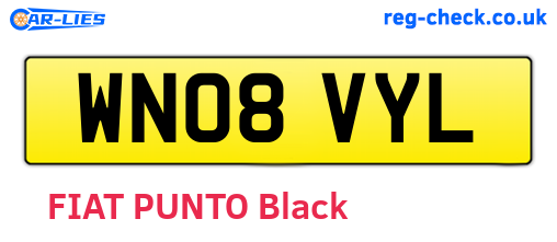 WN08VYL are the vehicle registration plates.