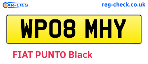 WP08MHY are the vehicle registration plates.