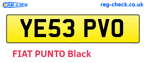 YE53PVO are the vehicle registration plates.