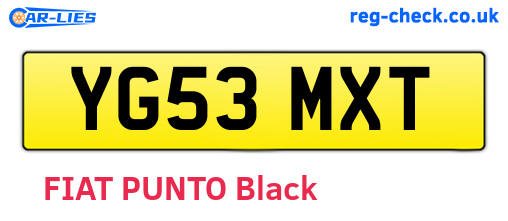 YG53MXT are the vehicle registration plates.
