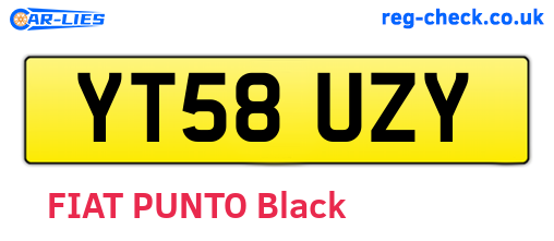 YT58UZY are the vehicle registration plates.