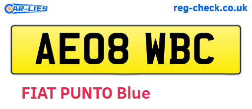 AE08WBC are the vehicle registration plates.