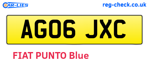 AG06JXC are the vehicle registration plates.