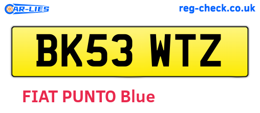 BK53WTZ are the vehicle registration plates.