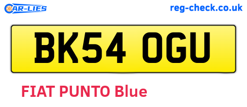 BK54OGU are the vehicle registration plates.
