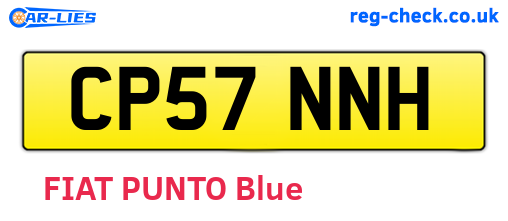 CP57NNH are the vehicle registration plates.